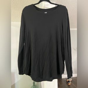 Gap Luxe long sleeve tee black